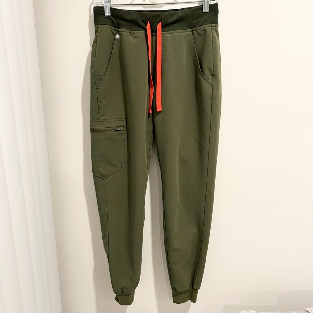 Figs Zamora Jogger Scrub Pants Olive Green Size Extra Small